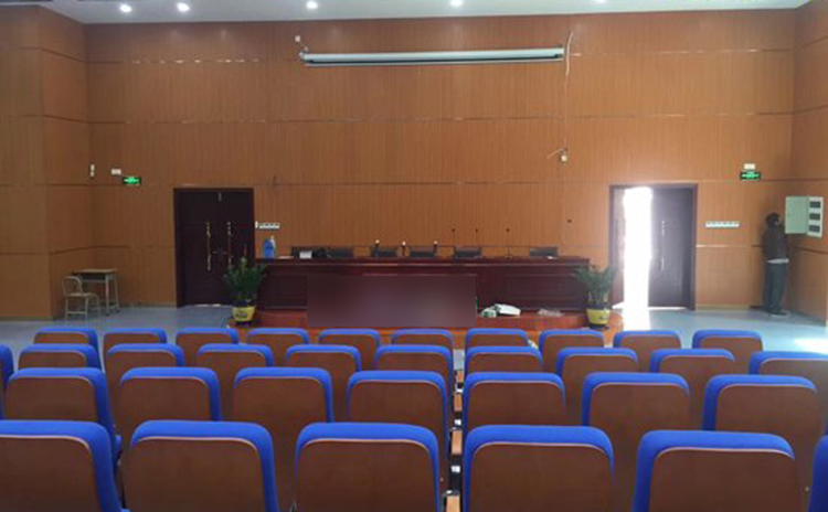 廣東佛山高級(jí)中學(xué)報(bào)告廳吸音板工程