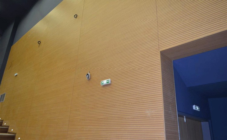 河南濮陽文化中心槽木吸音板聲學工程-2